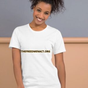 “Reparations Look Good On Us” Tee (Front: THEFREEDMENACT.ORG / Back Graphic)